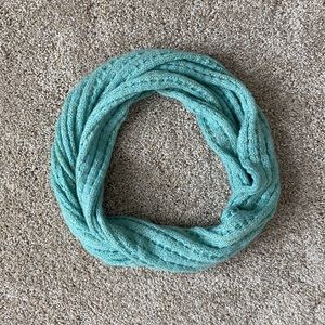 Charlotte Russe Mint and Gold Knit Infinity Scarf